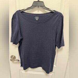 Chico’s Women's Ultimate Navy Tee, Size XL, Short Sleeve